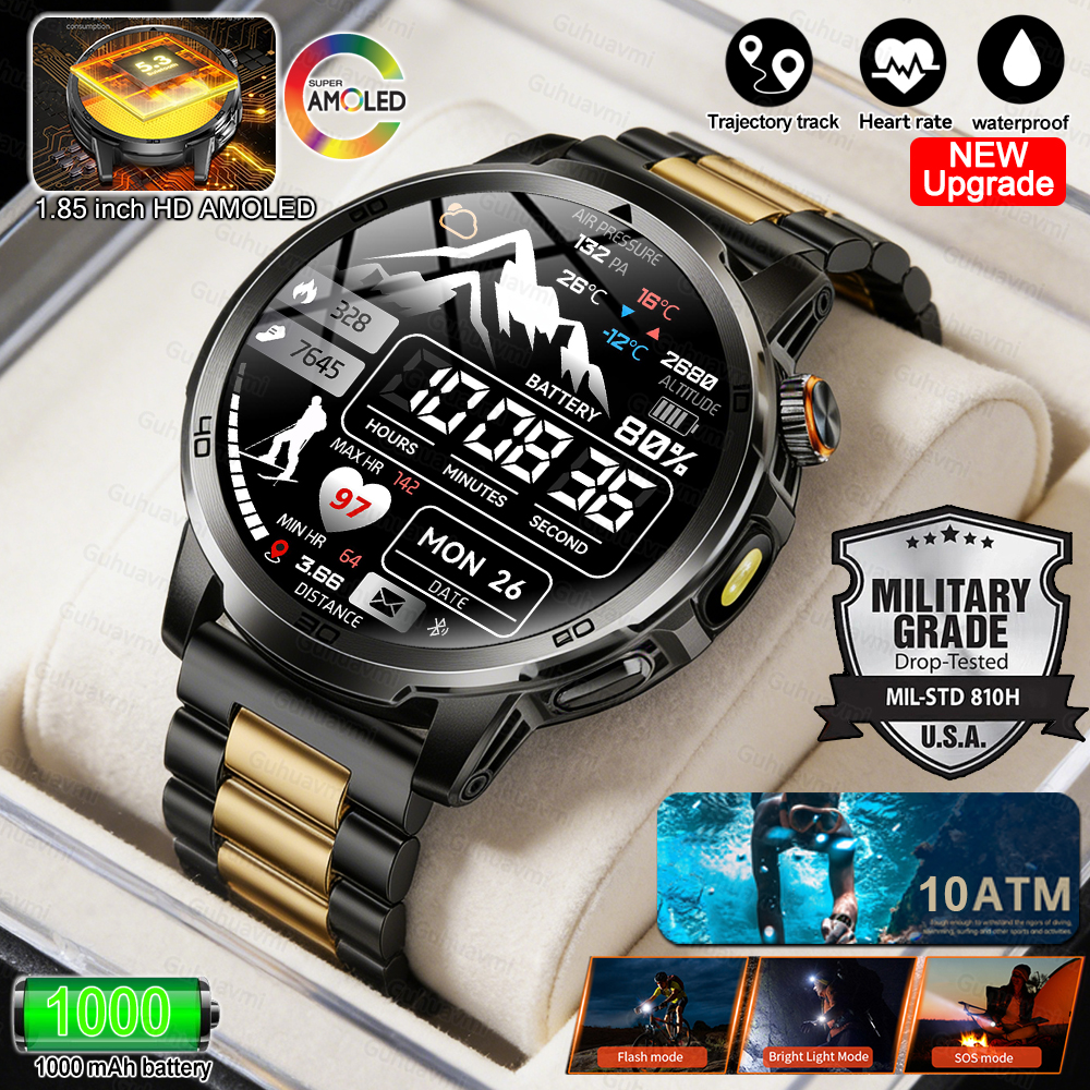 Outdoor Adventure Hours - New Military Adventure Smartwatch Men 1000mAh
