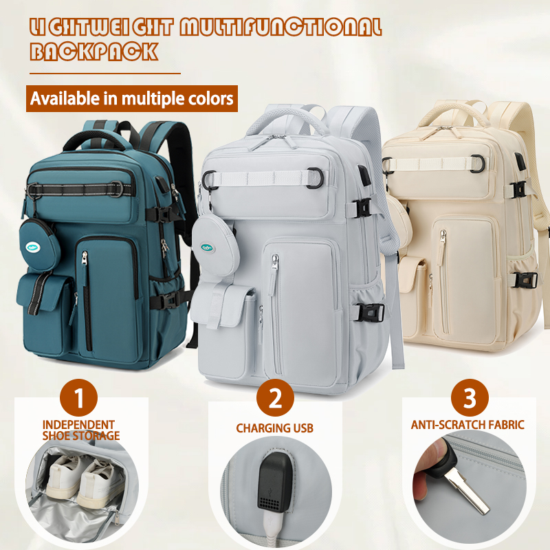 Outdoor Adventure With No Backpack - Large capacity waterproof nylon travel backpack