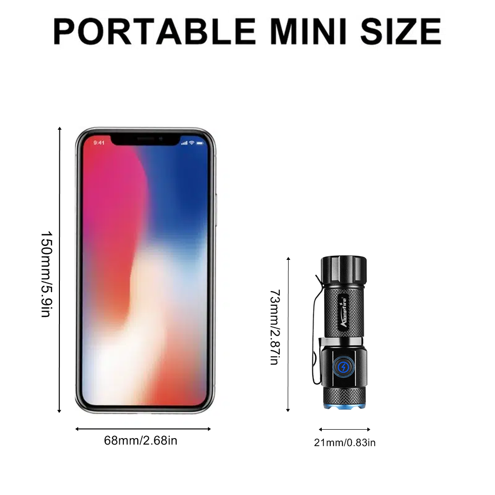 6500K Mini Flashlight High Bri - Outdoor Adventure With No Backpack recensione e prezzo