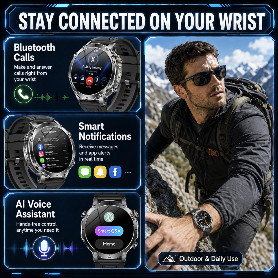 2026 New 1400mAh Men Smart Wat - Outdoor Adventure Reservations recensione e prezzo