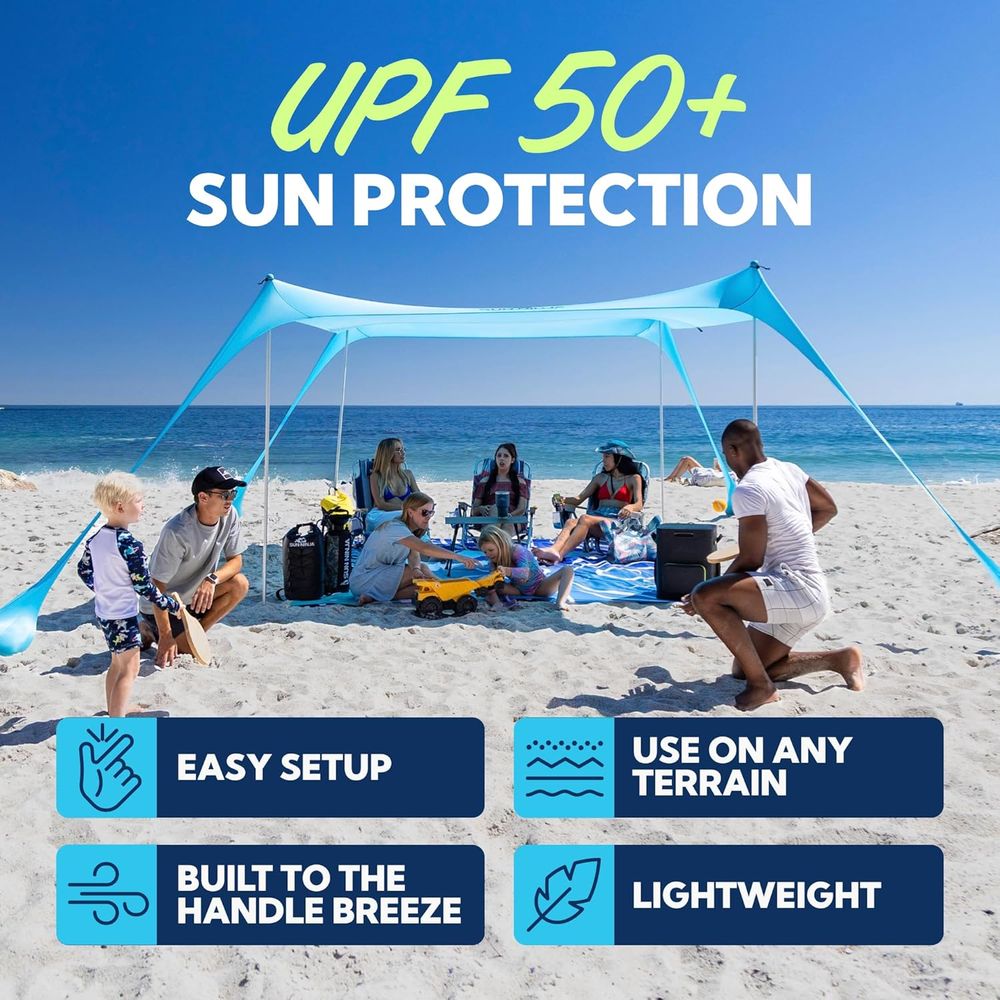 Portable Beach Sun Shelter wit - Outdoor Adventure Tent recensione e prezzo