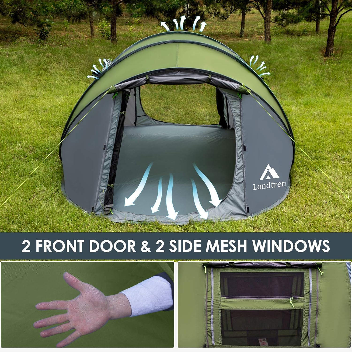 4 Person Instant Pop Up Tent f - Outdoor Adventure Tent recensione e prezzo