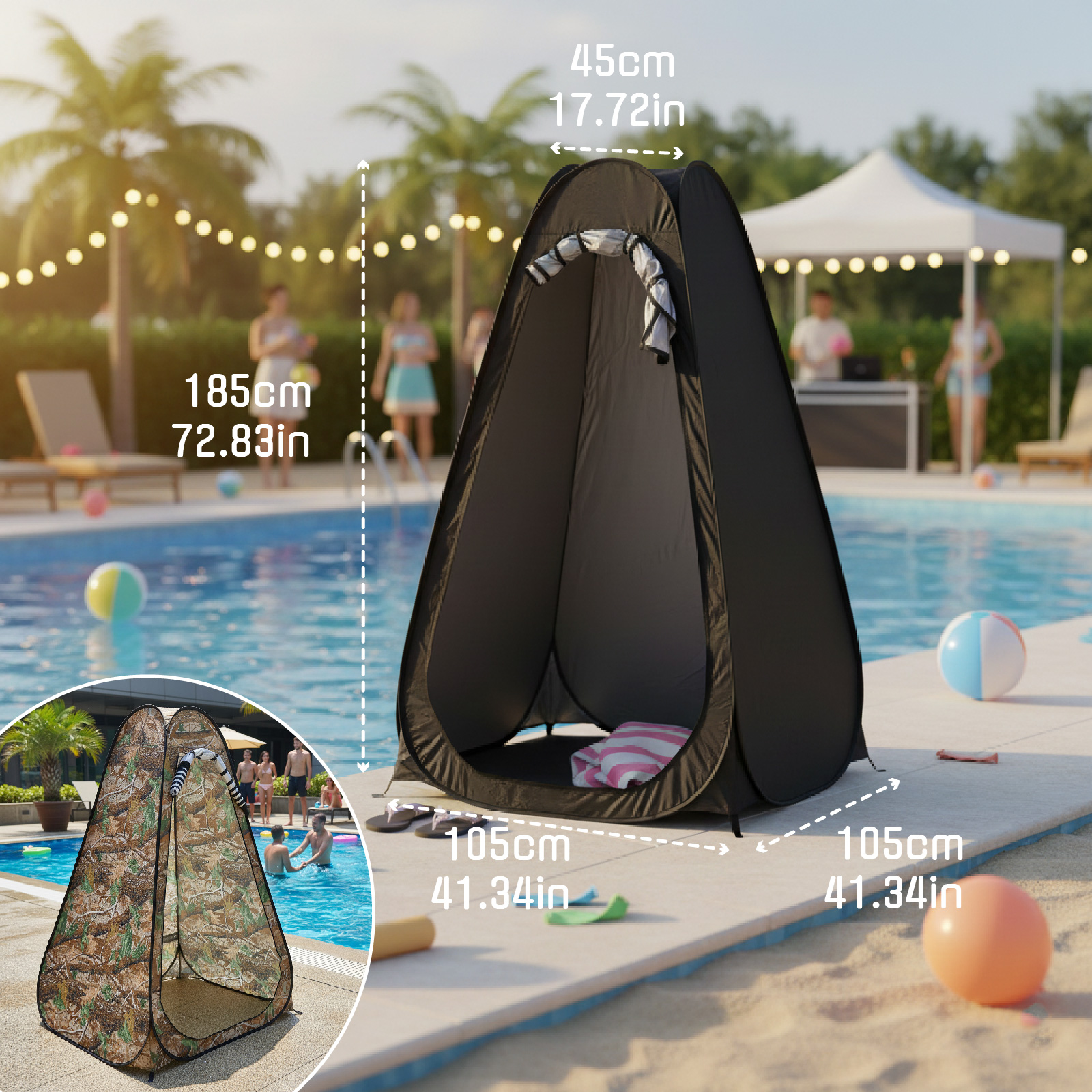 Portable Pop-Up Privacy Tent f - Outdoor Adventure Tent recensione e prezzo