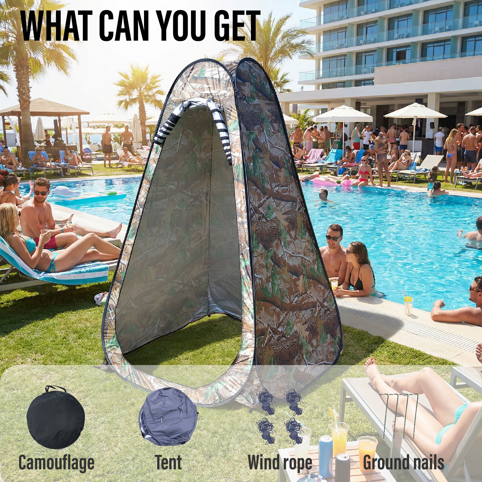 Portable Pop-Up Privacy Tent f - Outdoor Adventure Tent recensione e prezzo