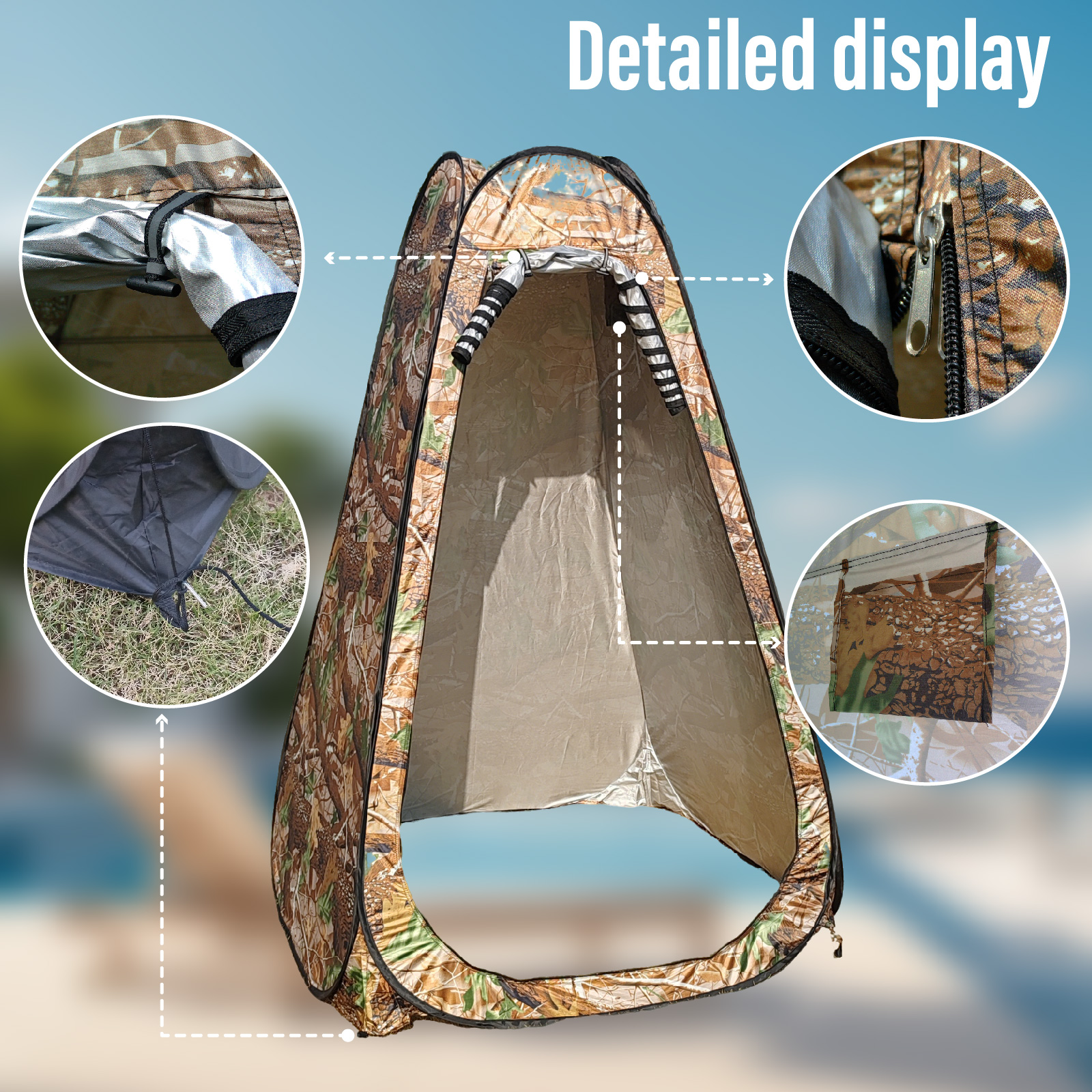 Portable Pop-Up Privacy Tent f - Outdoor Adventure Tent recensione e prezzo