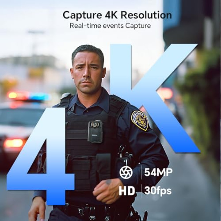 Body Camera 4K for law enforce - Outdoor Adventure Hours recensione e prezzo