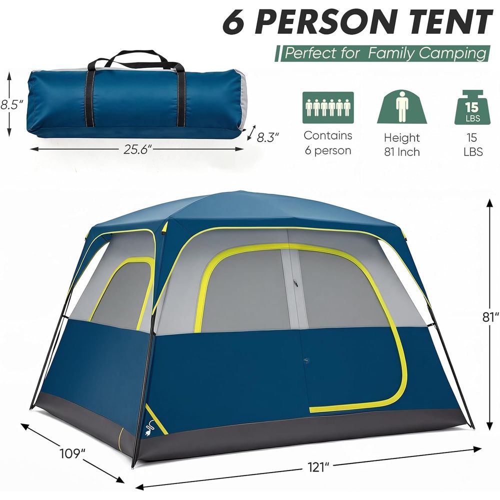 Family Hiking Tent: 2-8 Person - Outdoor Adventure Tent recensione e prezzo