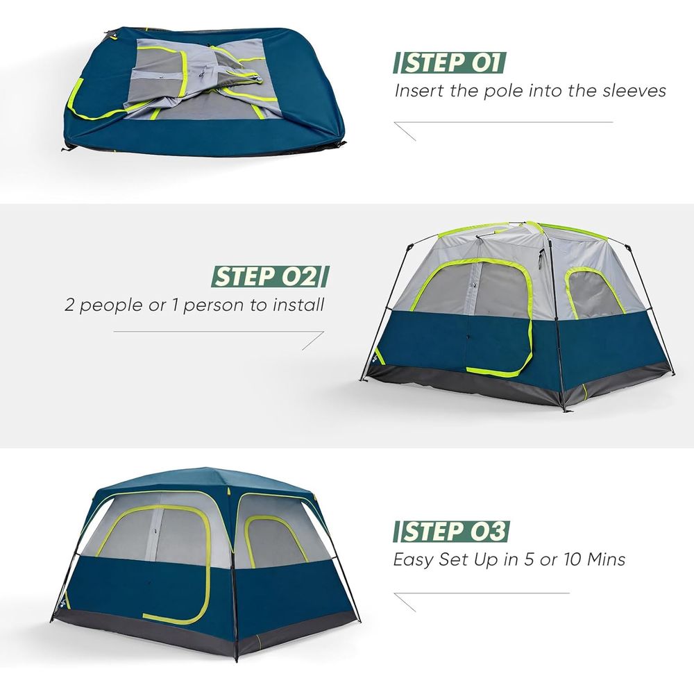 Family Hiking Tent: 2-8 Person - Outdoor Adventure Tent recensione e prezzo