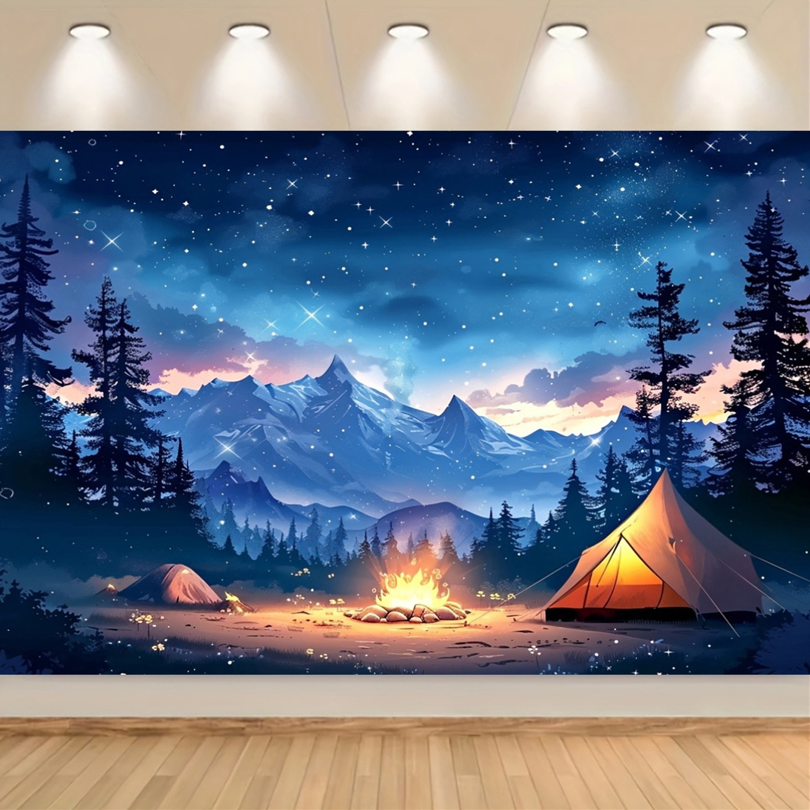 2D Flat, Starry Night Camping  - Outdoor Adventure Tent recensione e prezzo